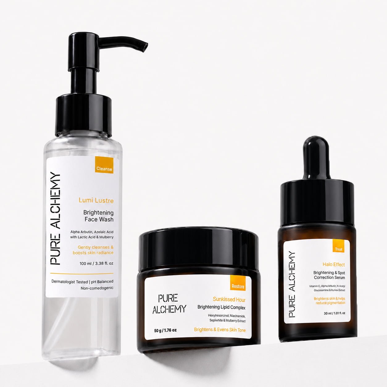 The Complete Glow Ritual 3-Step Advanced Brightening Routine for All Skin Types - Pure Alchemy