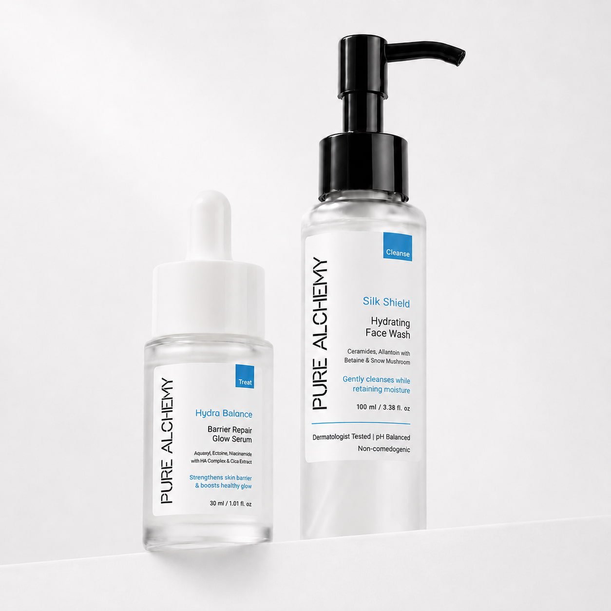 Hydration and Barrier Repair Value Pack | Hydrating Face Wash + Barrier Repair Serum - Pure Alchemy